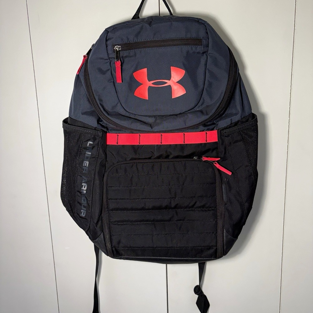 Under Armour Undeniable 3.0 Backpack Black Red 1294721 UA Storm Gym Travel Bag
